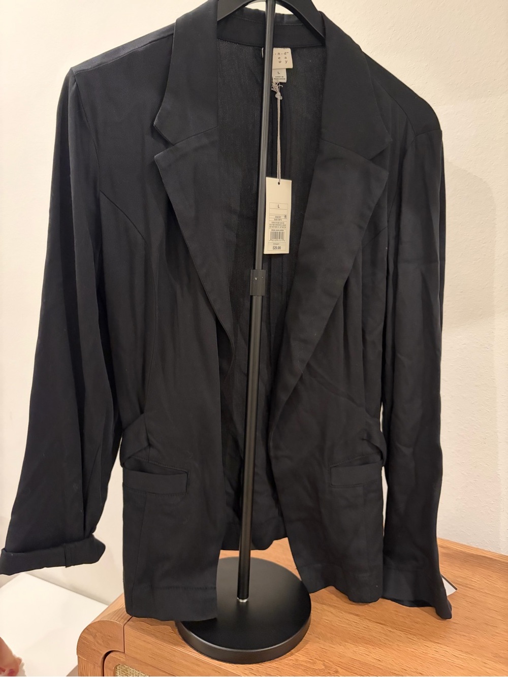 Black Tie-Waist Blazer - a new day size L